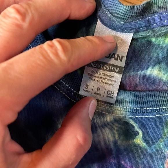 Handmade Tie-Dye Women's Small Shirt - Picture 2 of 2